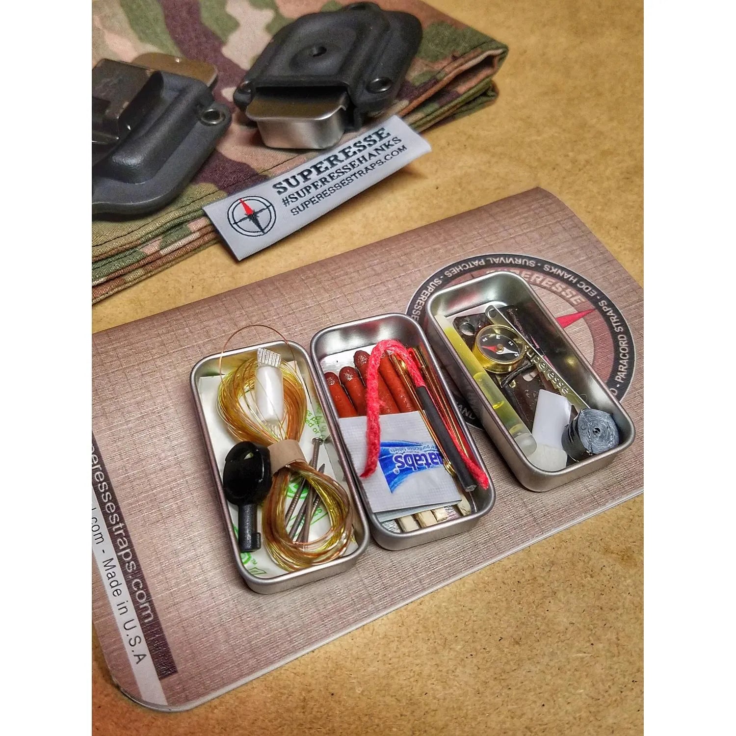 EDC Pocket Tin - Compartmentalized Survival Kits