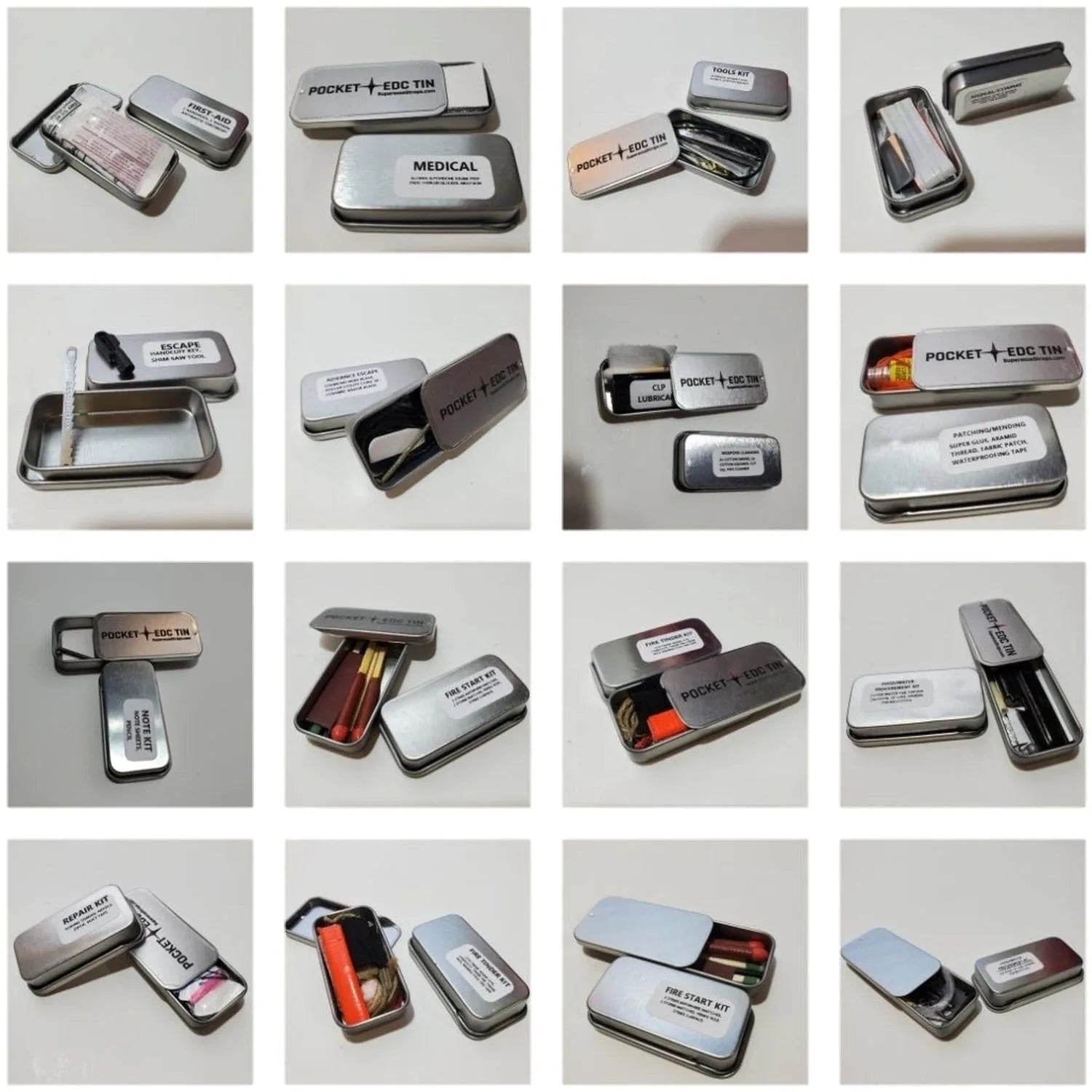 EDC Pocket Tin - Compartmentalized Survival Kits