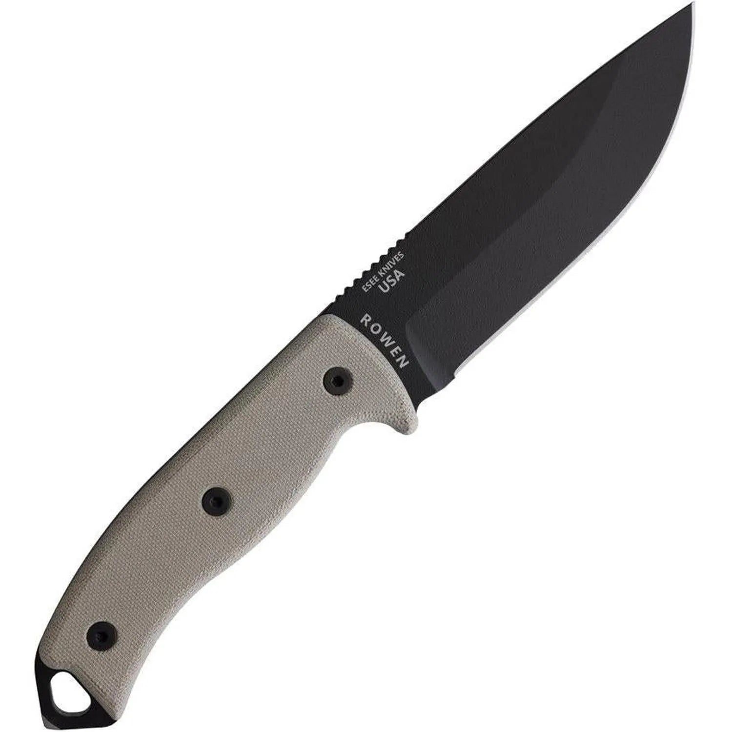 ESEE-5P-E (Black Blade, Plain Edge, Kydex Sheath)