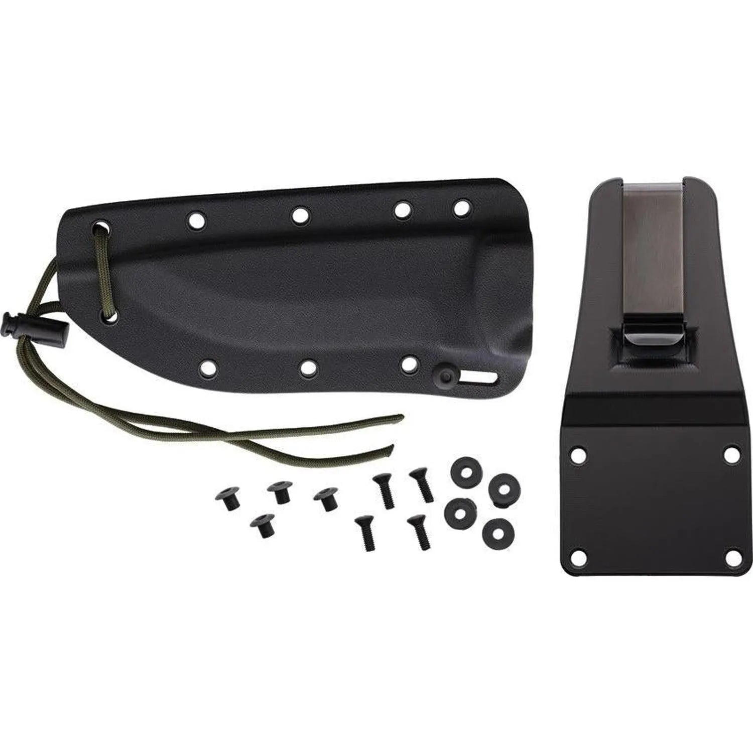 ESEE-5P-E (Black Blade, Plain Edge, Kydex Sheath)