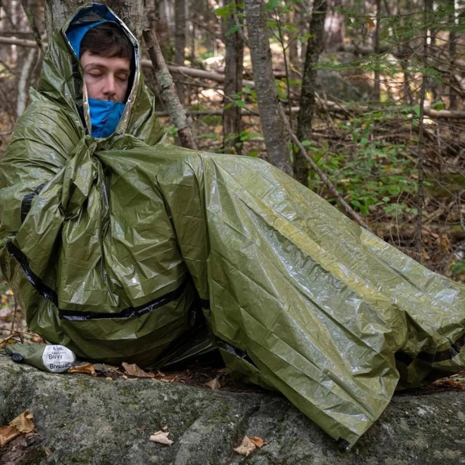 Emergency Bivvy with Rescue Whistle (Orange)