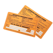 Emergency Comms & ICE Decal - Radio Frequency/Channel and Telephone Contact Numbers, ICE Card