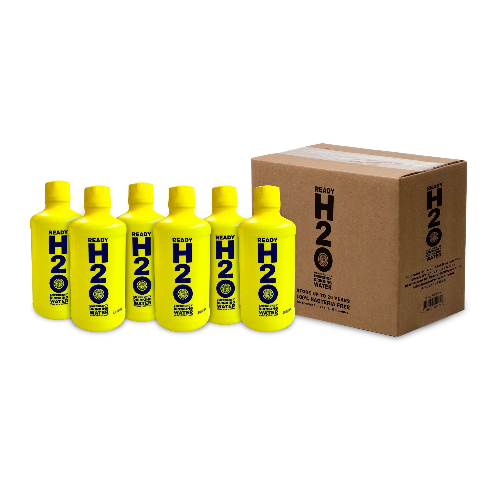 Emergency Drinking Water - Bacteria Free - 20 yr - 1 Liter Bottles - Pallet Quantity (840L)