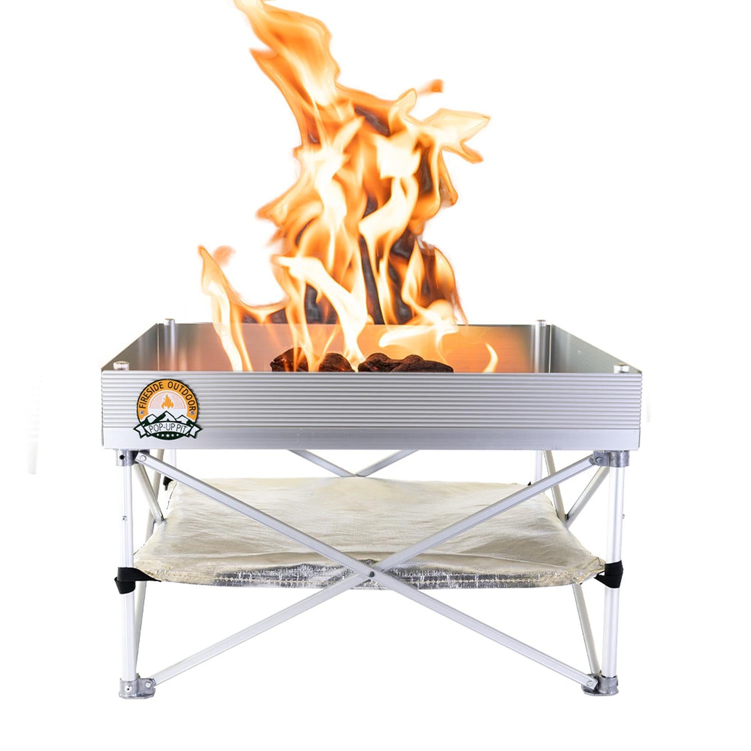 Fireside Outdoor Pop-Up Fire Pit & Heat Shield Bundle