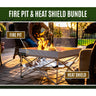 Fireside Outdoor Pop-Up Fire Pit & Heat Shield Bundle
