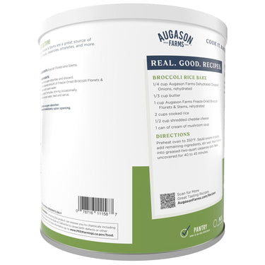 Freeze Dried Broccoli Florets and Stems Can, 34 Servings