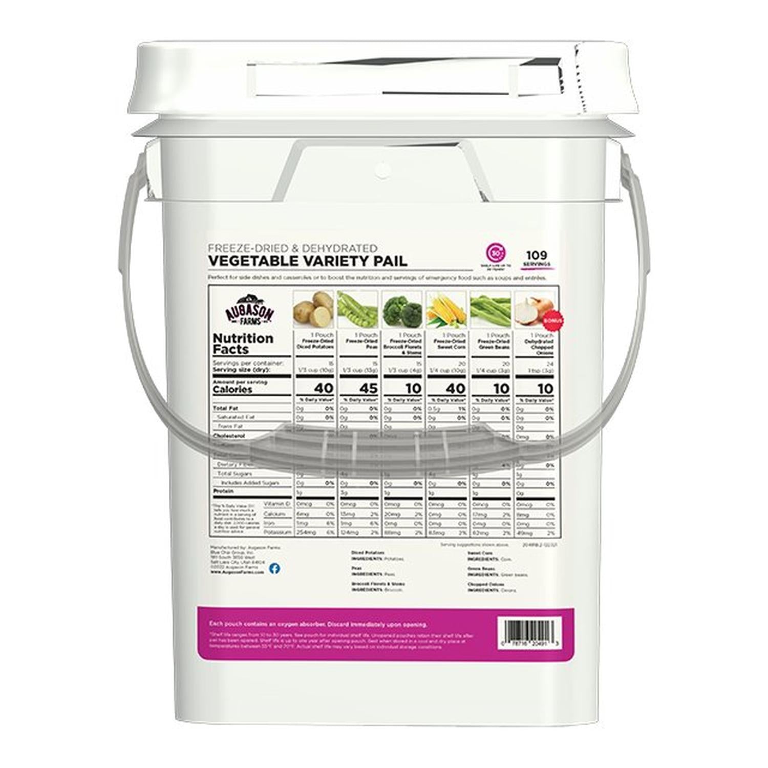 Freeze-Dried & Dehydrated Vegetable Variety Kit – 109 Servings