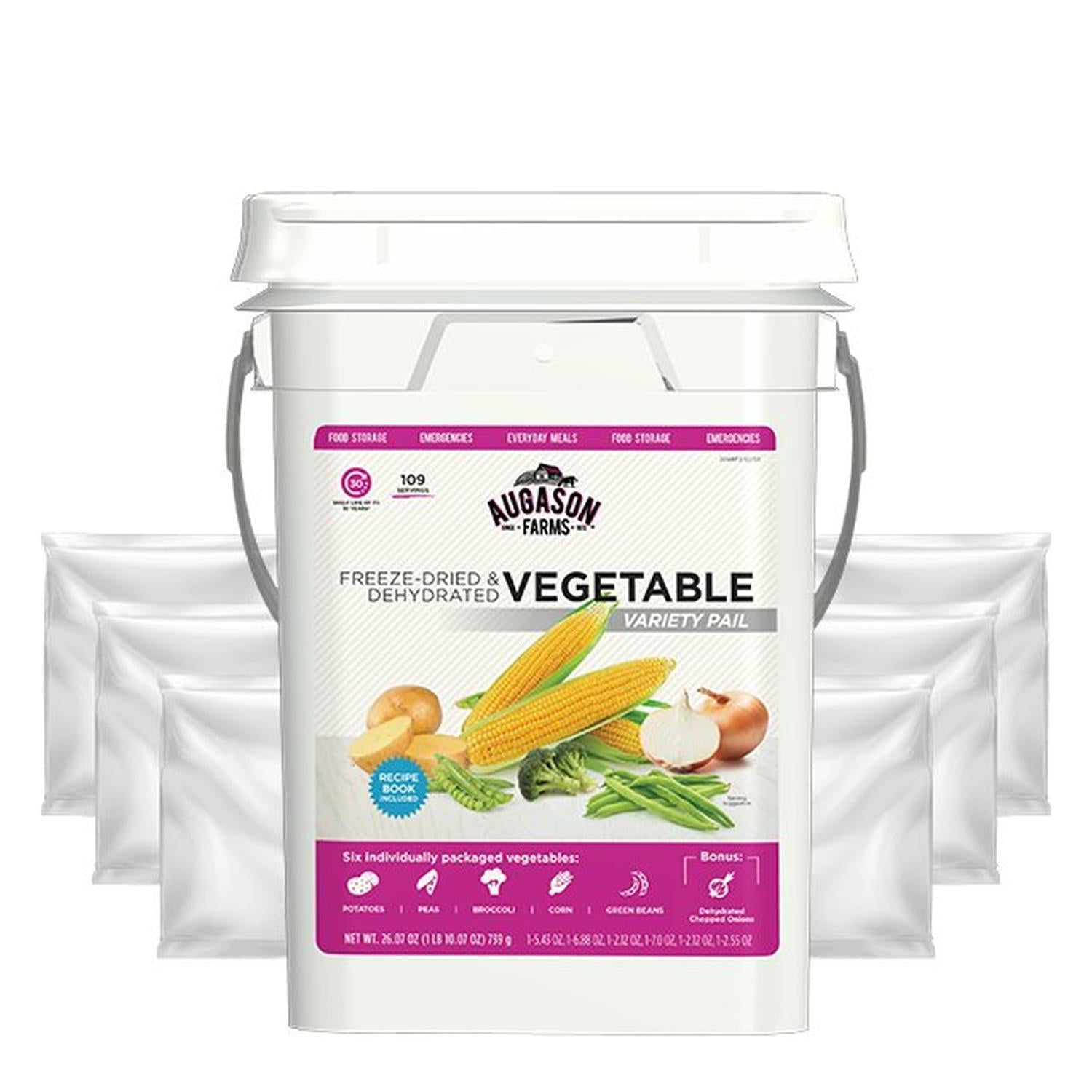 Freeze-Dried & Dehydrated Vegetable Variety Kit – 109 Servings