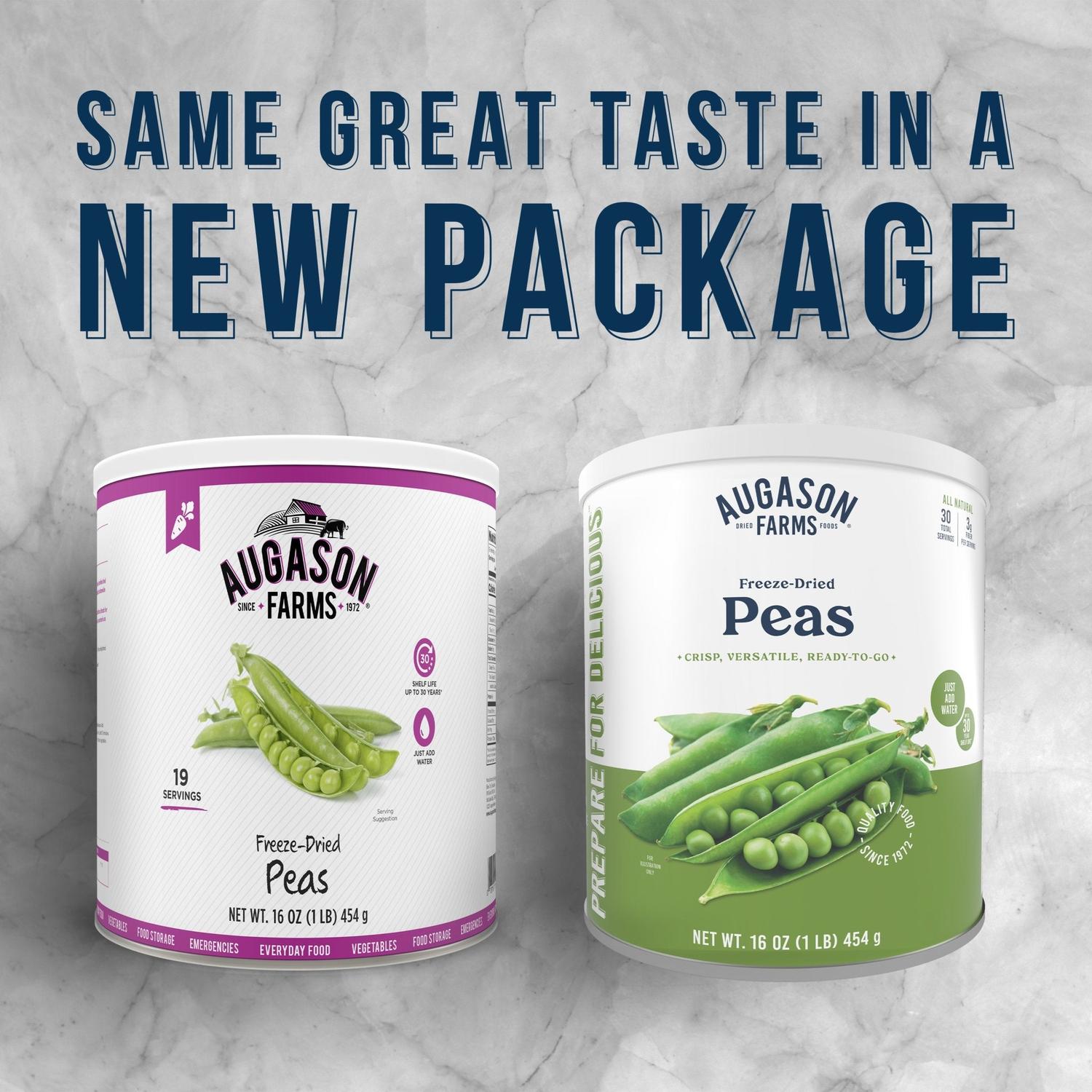 Freeze Dried Peas Can – 30 Servings