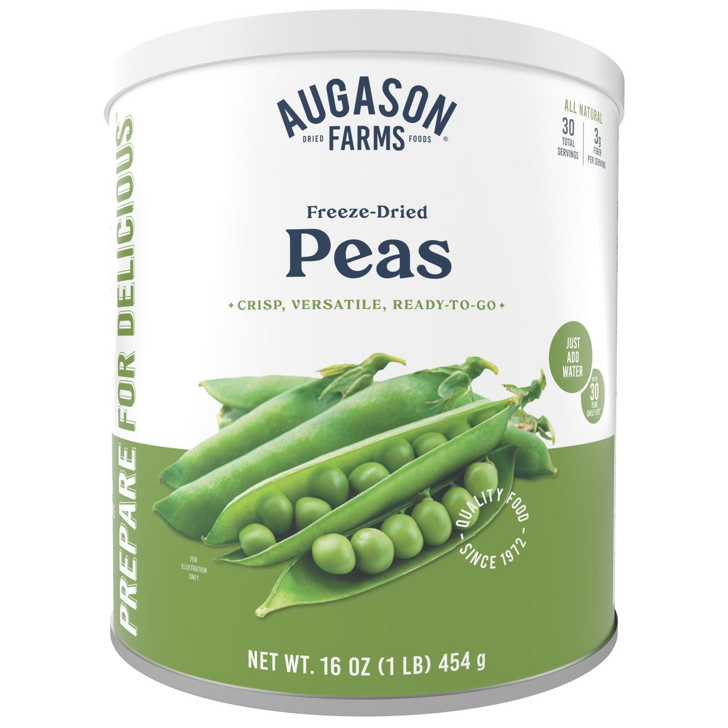 Freeze Dried Peas Can – 30 Servings