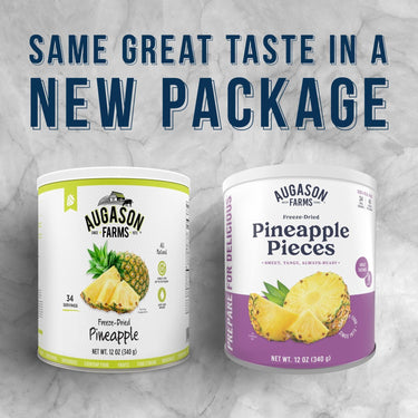 Freeze Dried Pineapple Pieces Can, 34 Servings