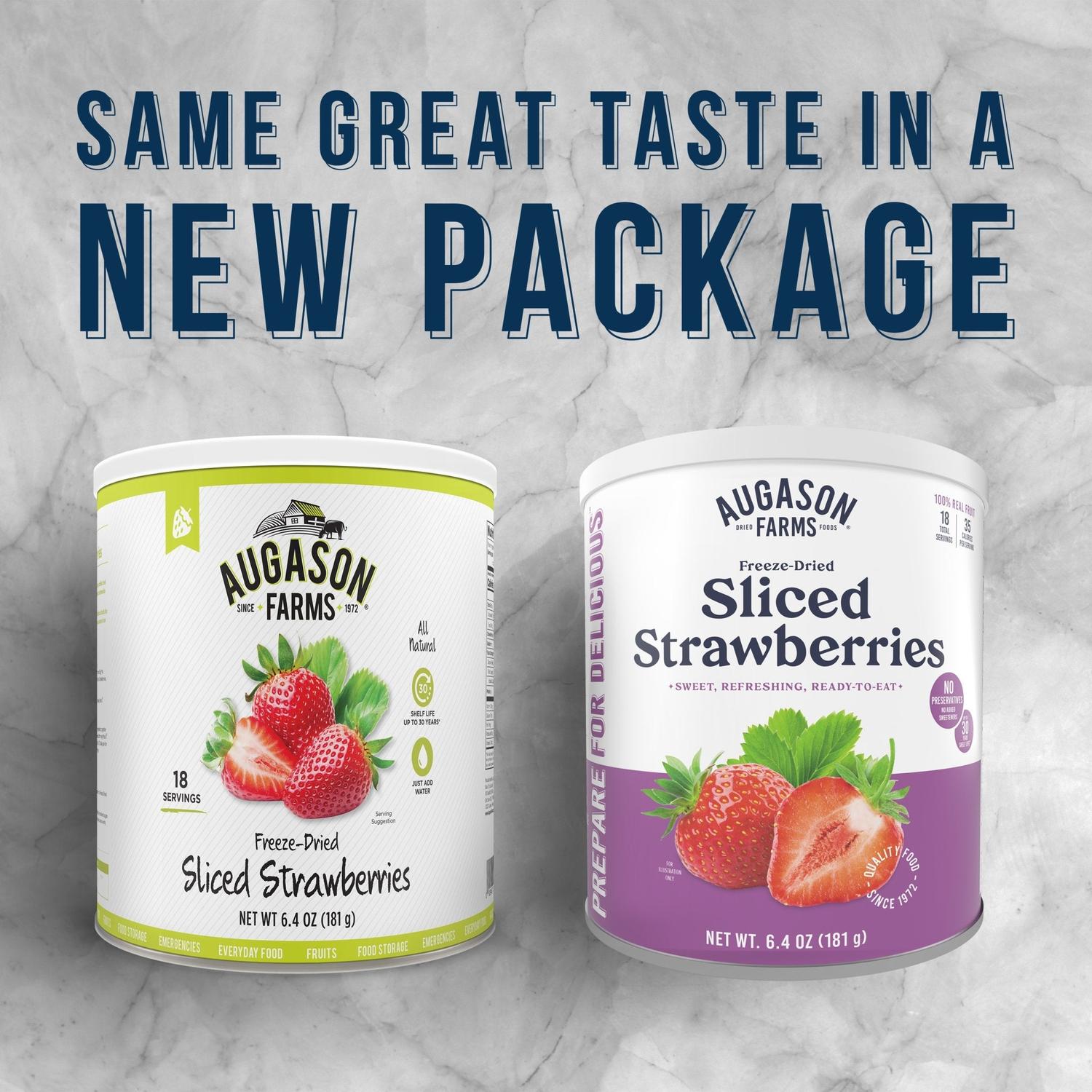 Freeze-Dried Sliced Strawberries Can – 18 Servings