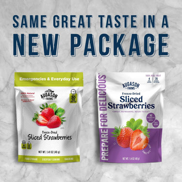 Freeze Dried Sliced Strawberries Pouch, 4 Servings