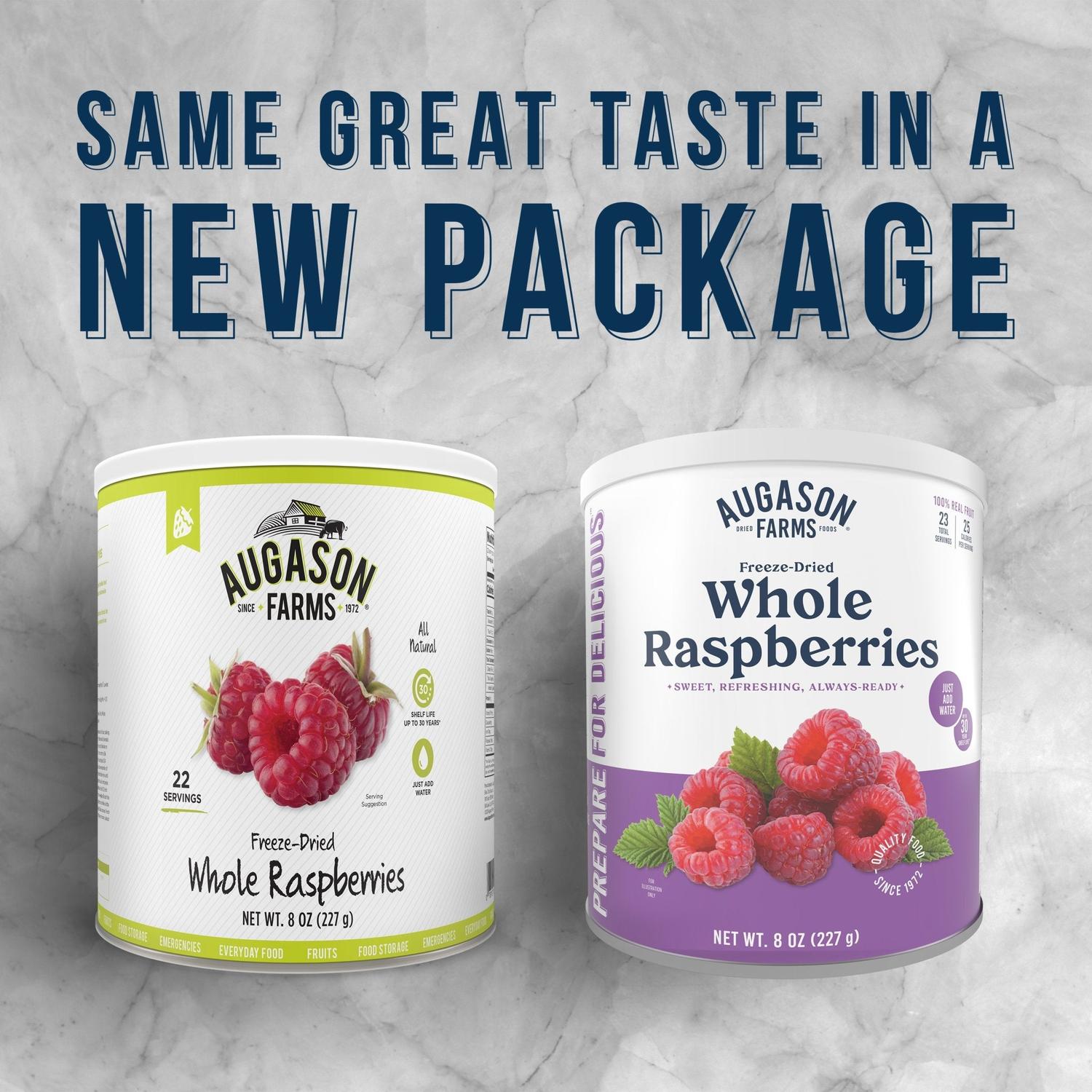 Freeze-Dried Whole Raspberries Can – 23 Servings
