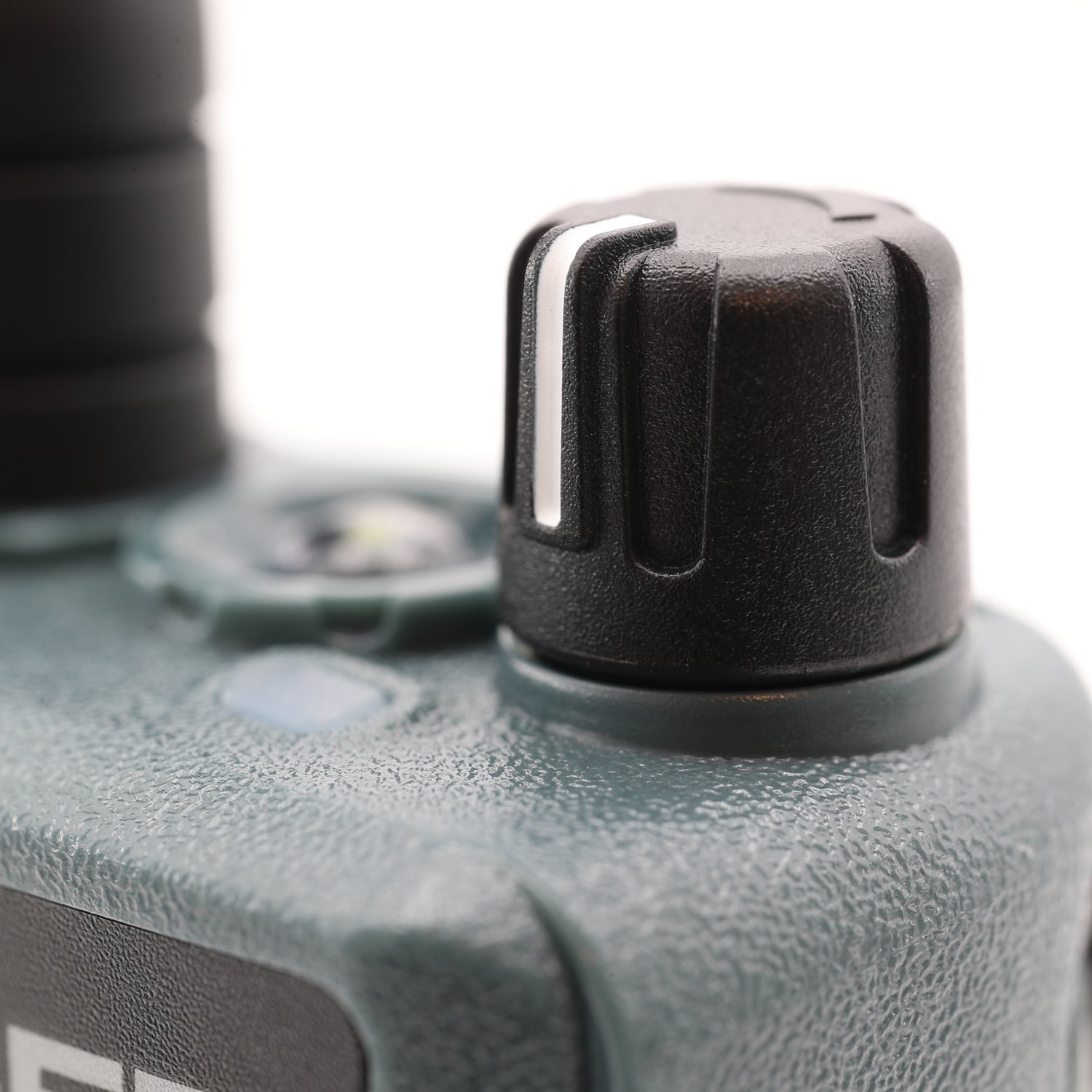 Rugged GMR5 handheld radio showing integrated flashlight