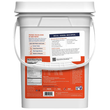 Gluten Free Black Bean Burger Mix 4 Gallon Pail, 215 Servings