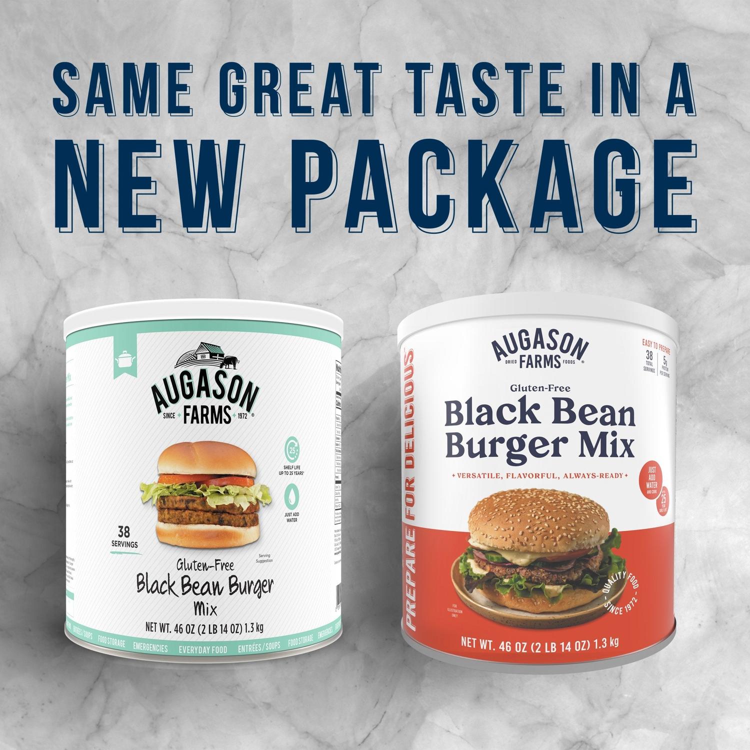 Gluten Free Black Bean Burger Mix Can – 38 Servings