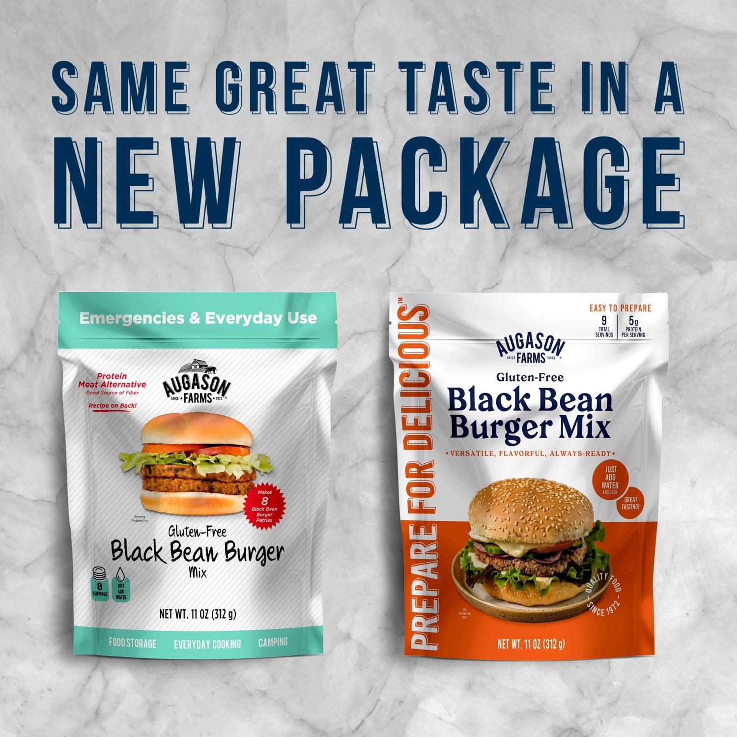 Gluten Free Black Bean Burger Mix Pouch – 9 Servings