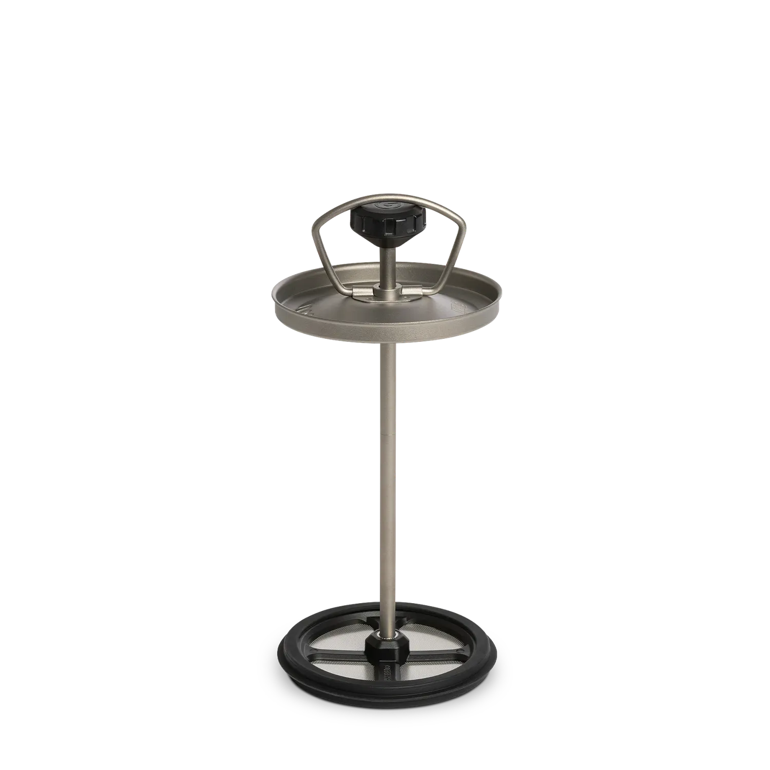 Grayl GeoPress Ti Coffee Press: compact titanium and black French press plunger.
