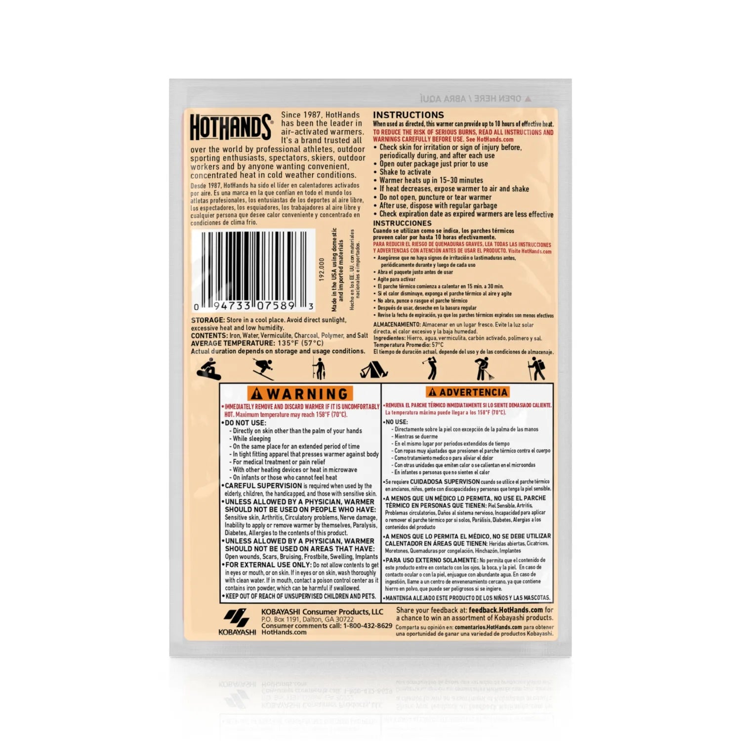 Hot Hands Hand Warmers (2 Pack)