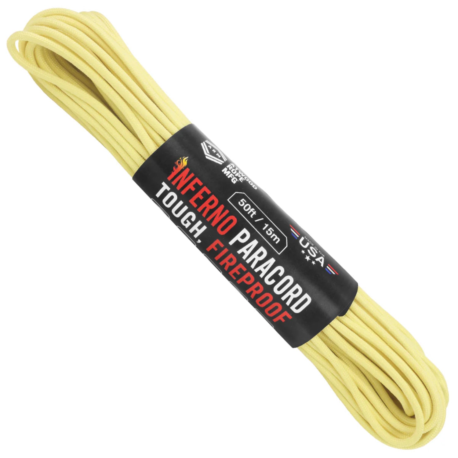 Inferno Paracord – Aramid 7 Strand (50 ft) | 1250 lb Heat-Resistant Cordage