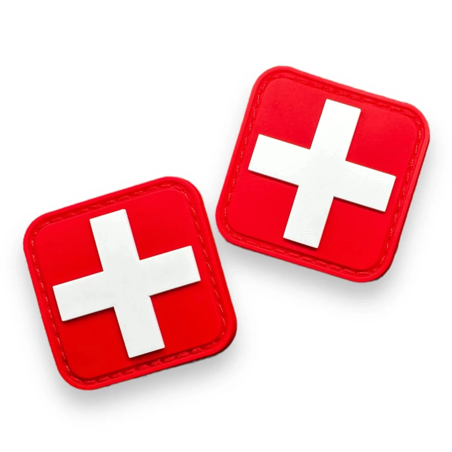 Intense Red "First Aid" 1.5'X1.5" PVC Patch ( 2 Pack )