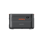 Jackery Battery Pack 3600 Plus, a dark gray portable power station with orange accents and a digital display.