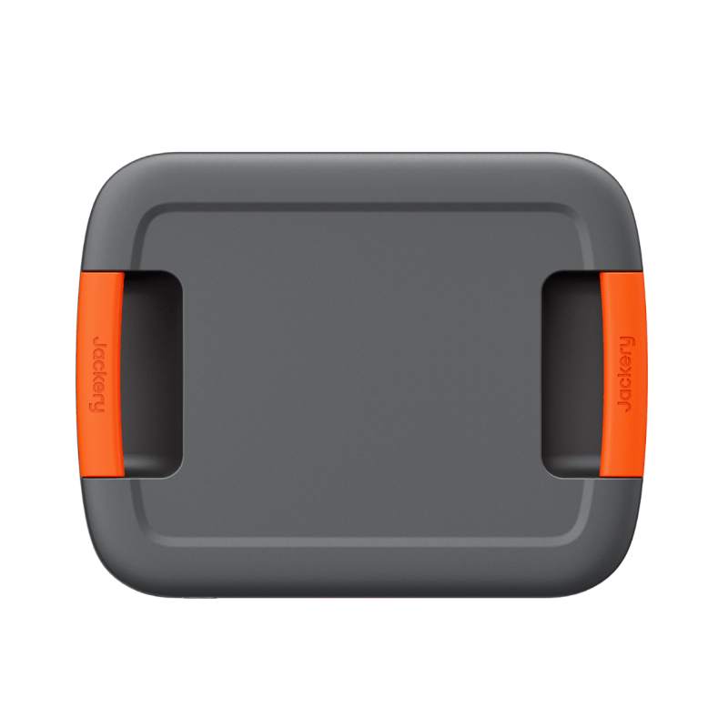 Jackery HomePower 3000 portable power station, dark gray with orange handles and logo.