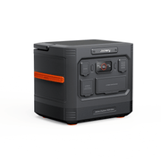 Jackery Explorer 1500 Ultra portable power station, dark gray with orange accents and a digital display.