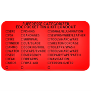 Kit Categorizer Label - 30 themed check-the-box kit identifier