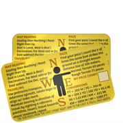 Land Nav Decal - Map Reading, Conversions, Pace Count, & Travel Tips