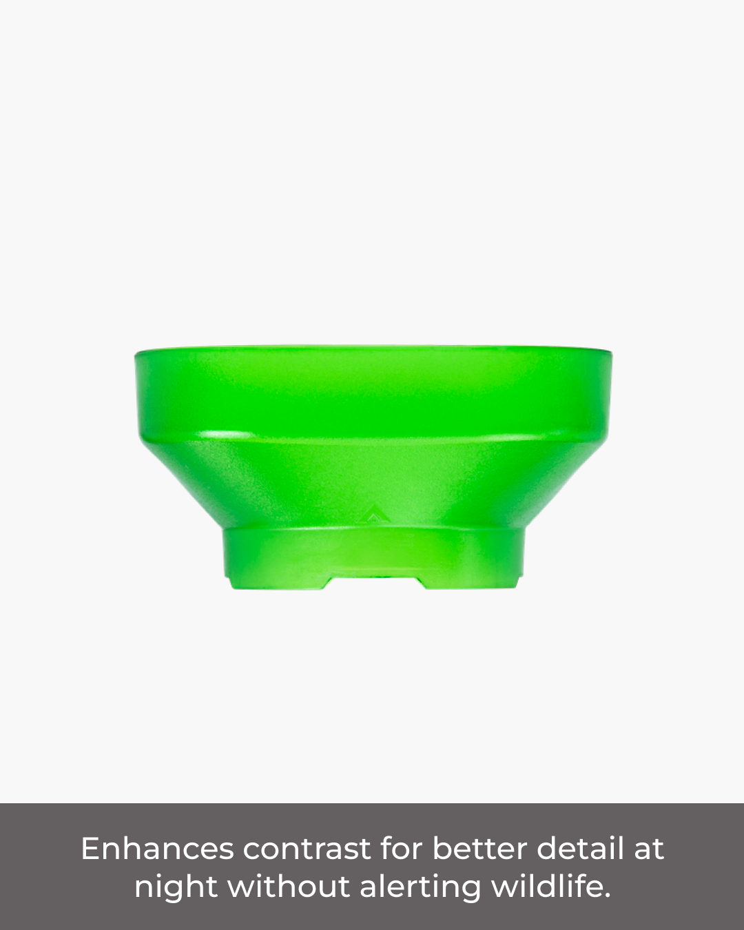 Bright green polycarbonate snap-on filter lens for LightRanger 1200, with a subtle arrow logo.