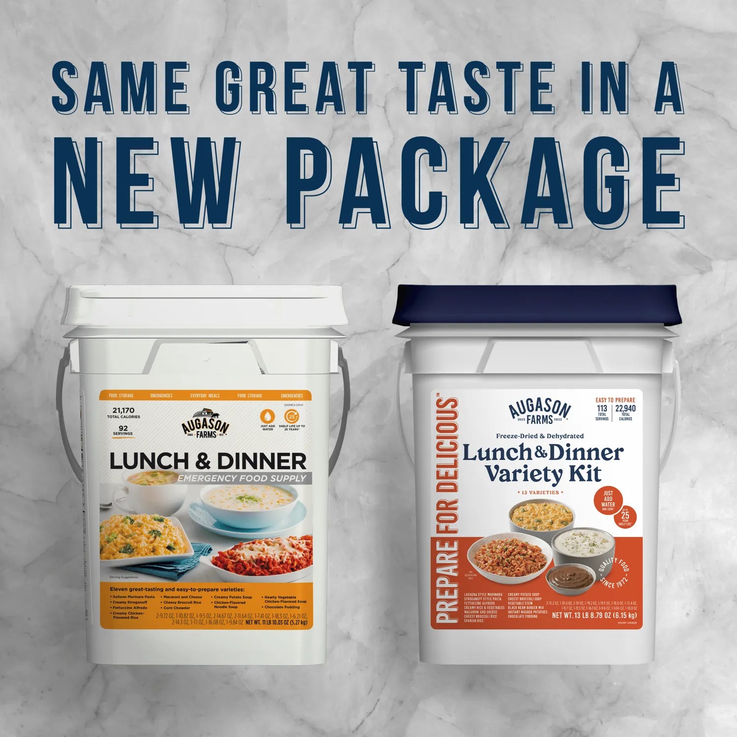 Lunch and Dinner Variety Pail – 113 Servings