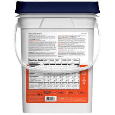Lunch and Dinner Variety Pail, 122 Servings