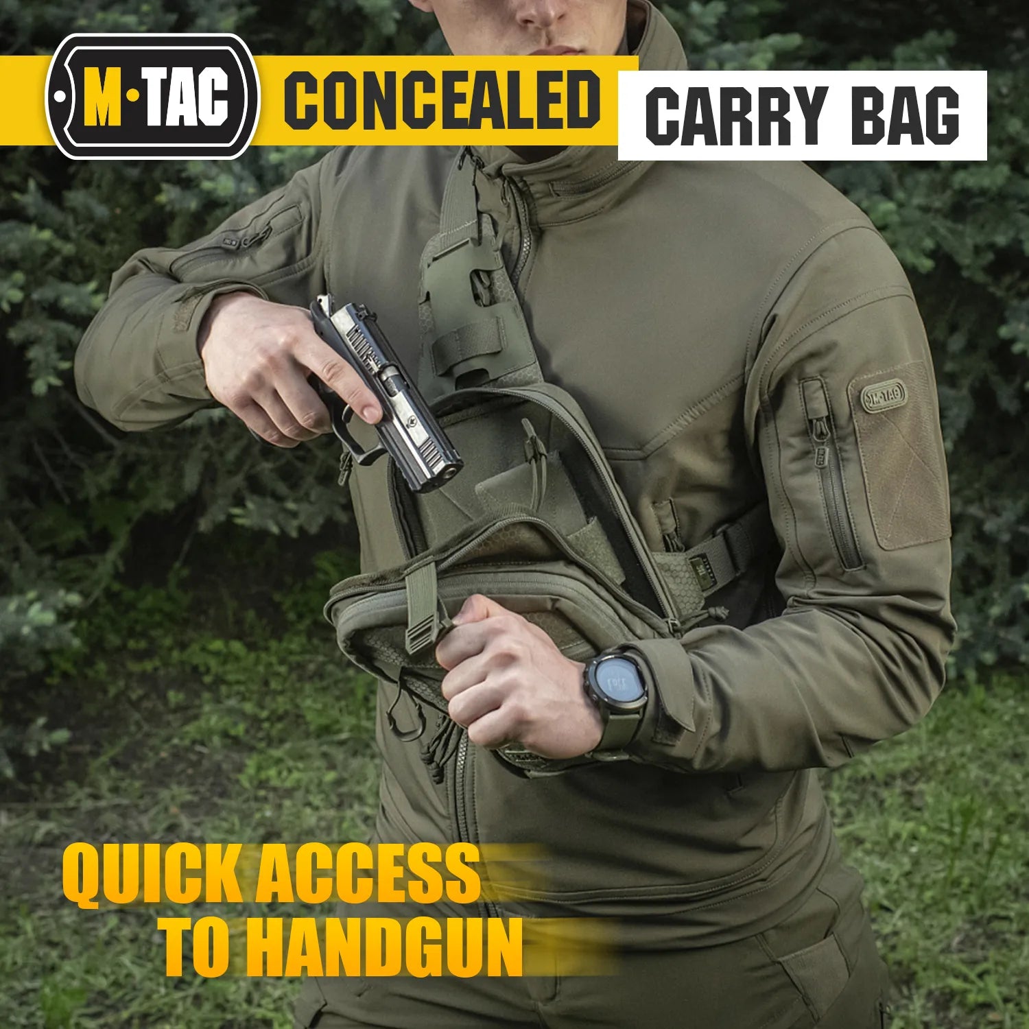 M-Tac Sling Pistol Bag Elite – Compact Concealed Carry Shoulder Bag