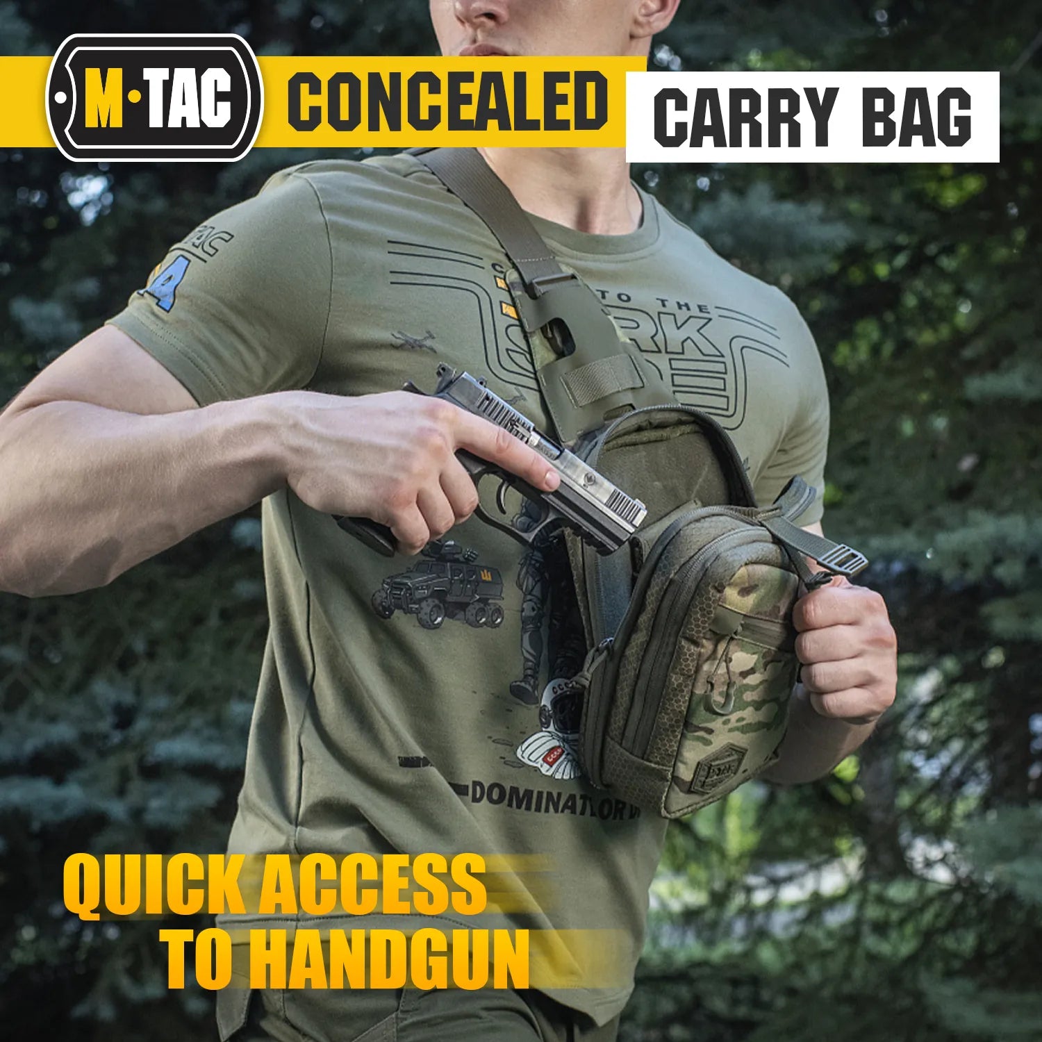 M-Tac Sling Pistol Bag Elite – Compact Concealed Carry Shoulder Bag