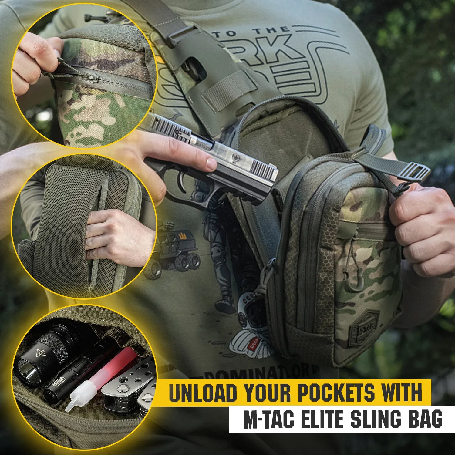 M-Tac Sling Pistol Bag Elite – Compact Concealed Carry Shoulder Bag