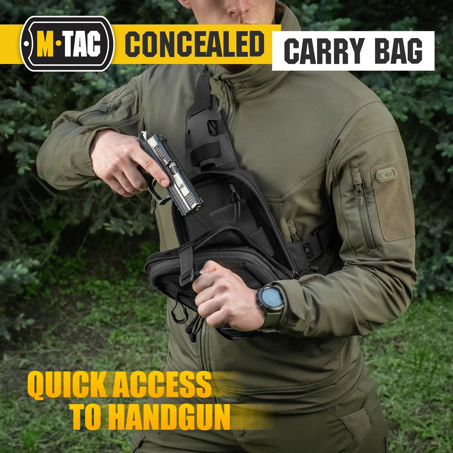 M-Tac Sling Pistol Bag Elite – Compact Concealed Carry Shoulder Bag