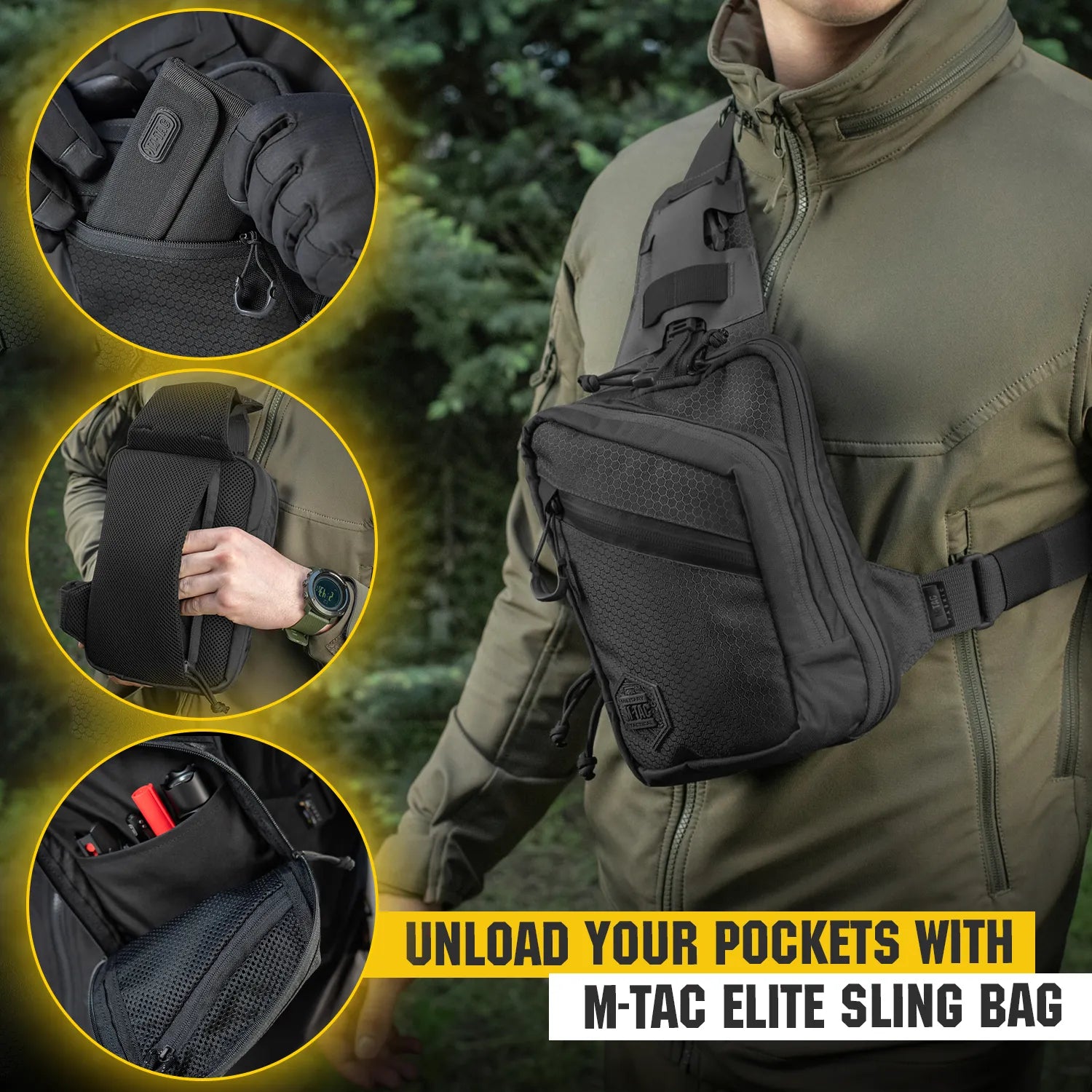 M-Tac Sling Pistol Bag Elite – Compact Concealed Carry Shoulder Bag