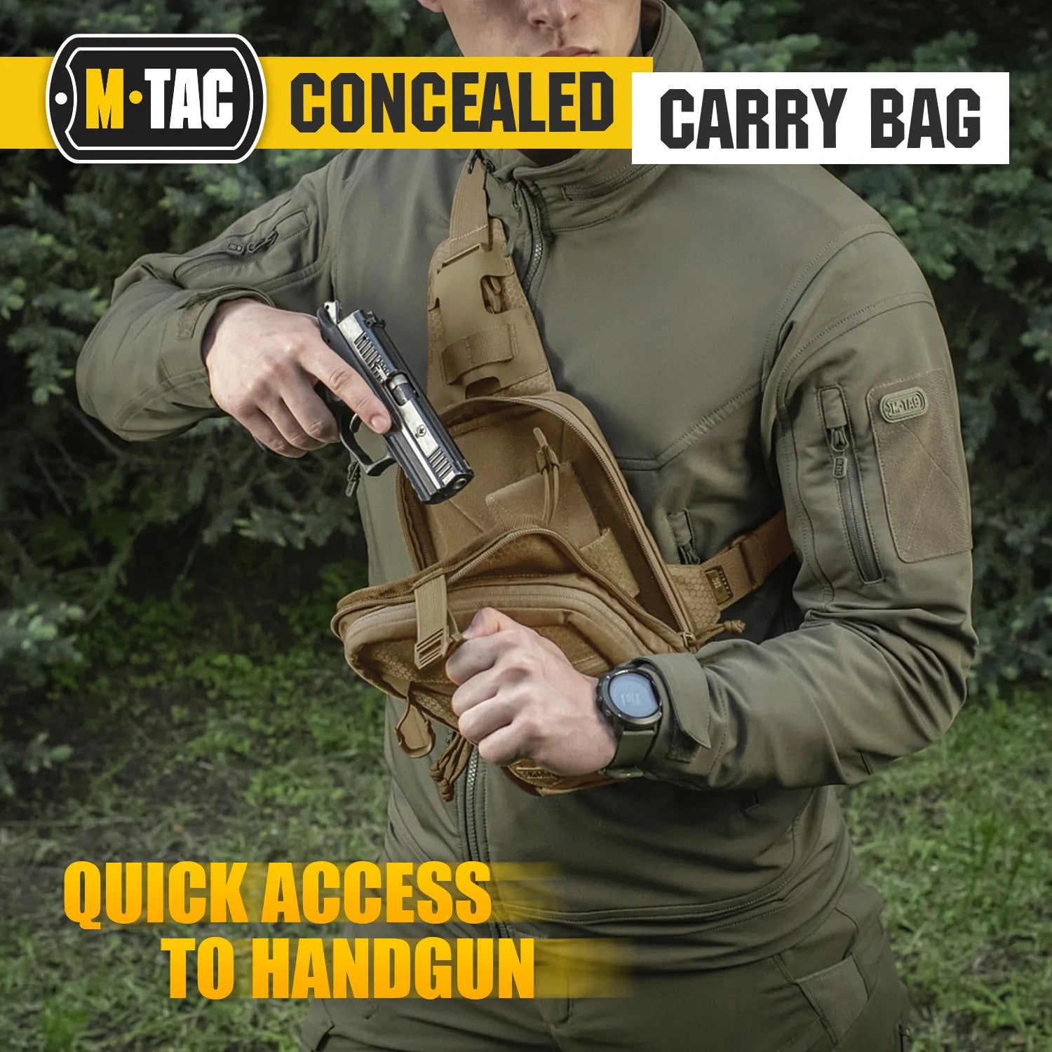 M-Tac Sling Pistol Bag Elite – Compact Concealed Carry Shoulder Bag