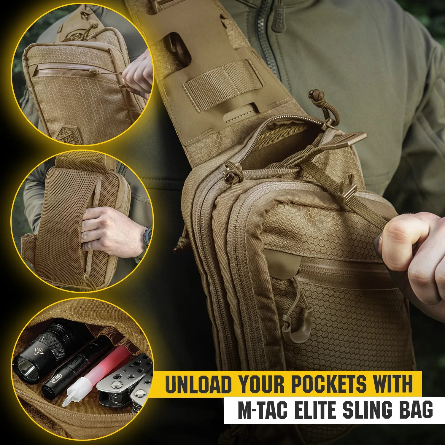 M-Tac Sling Pistol Bag Elite – Compact Concealed Carry Shoulder Bag