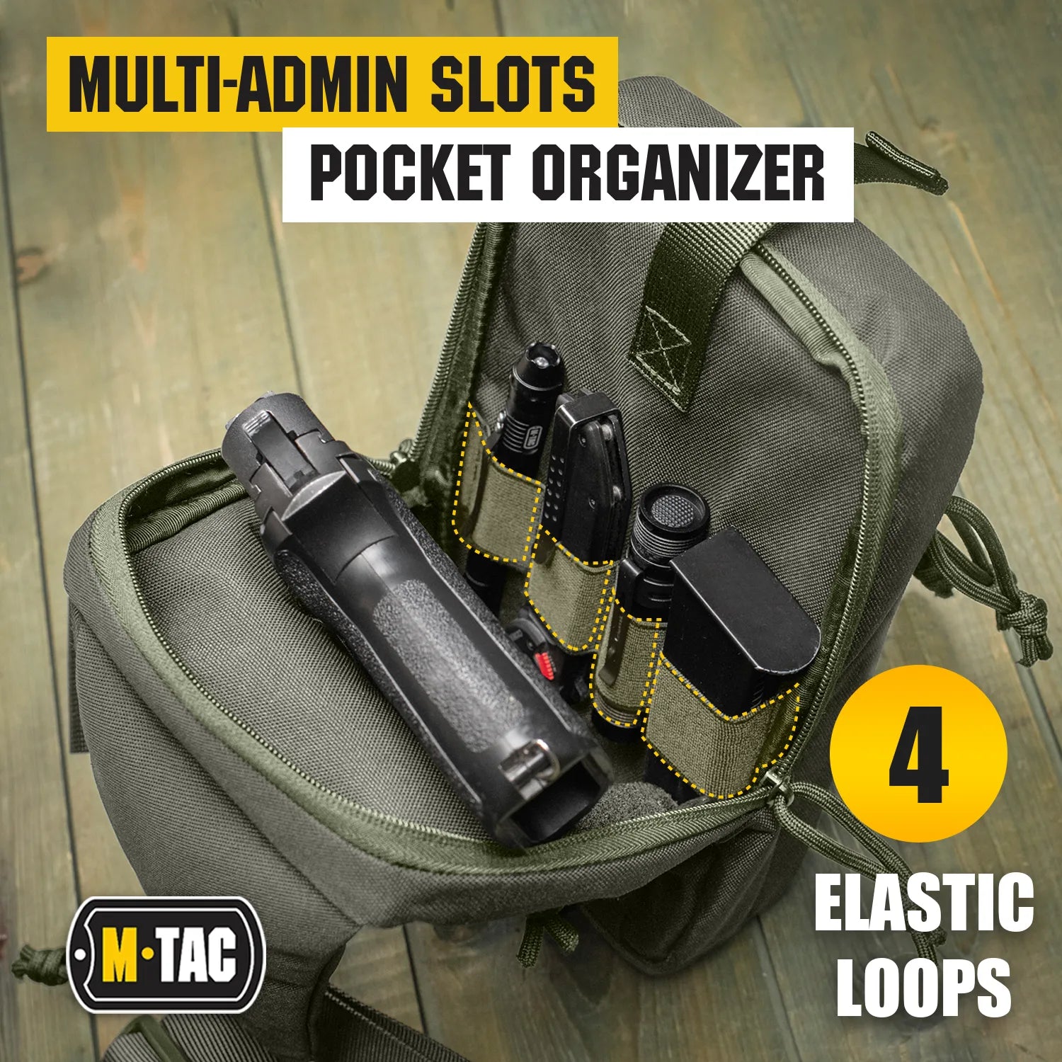M-Tac Tactical Bag Shoulder Chest Pack with Sling & Loop Panel