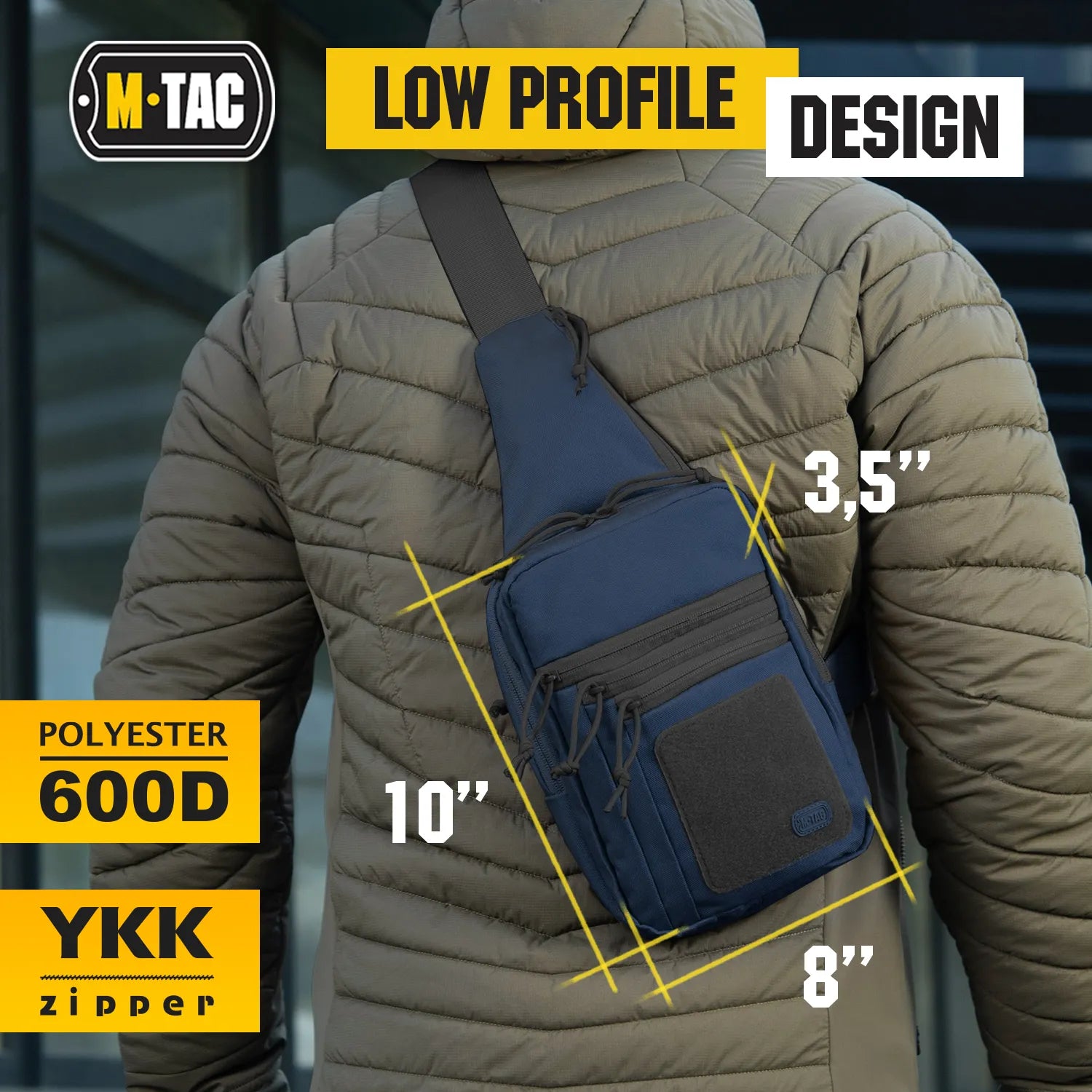 M-Tac Tactical Bag Shoulder Chest Pack with Sling & Loop Panel