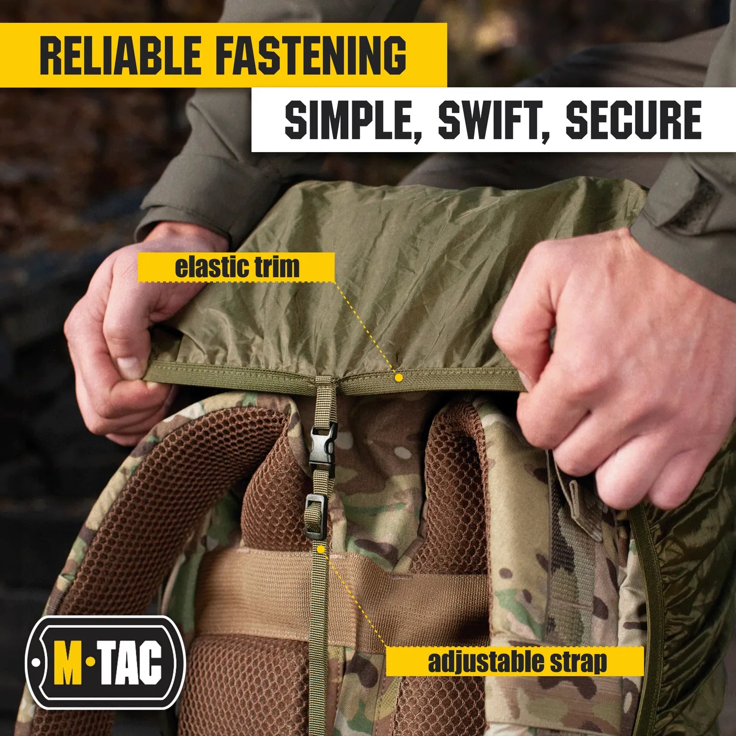 M-Tac Waterproof Backpack Rain Cover – PU-Coated Pack Protection