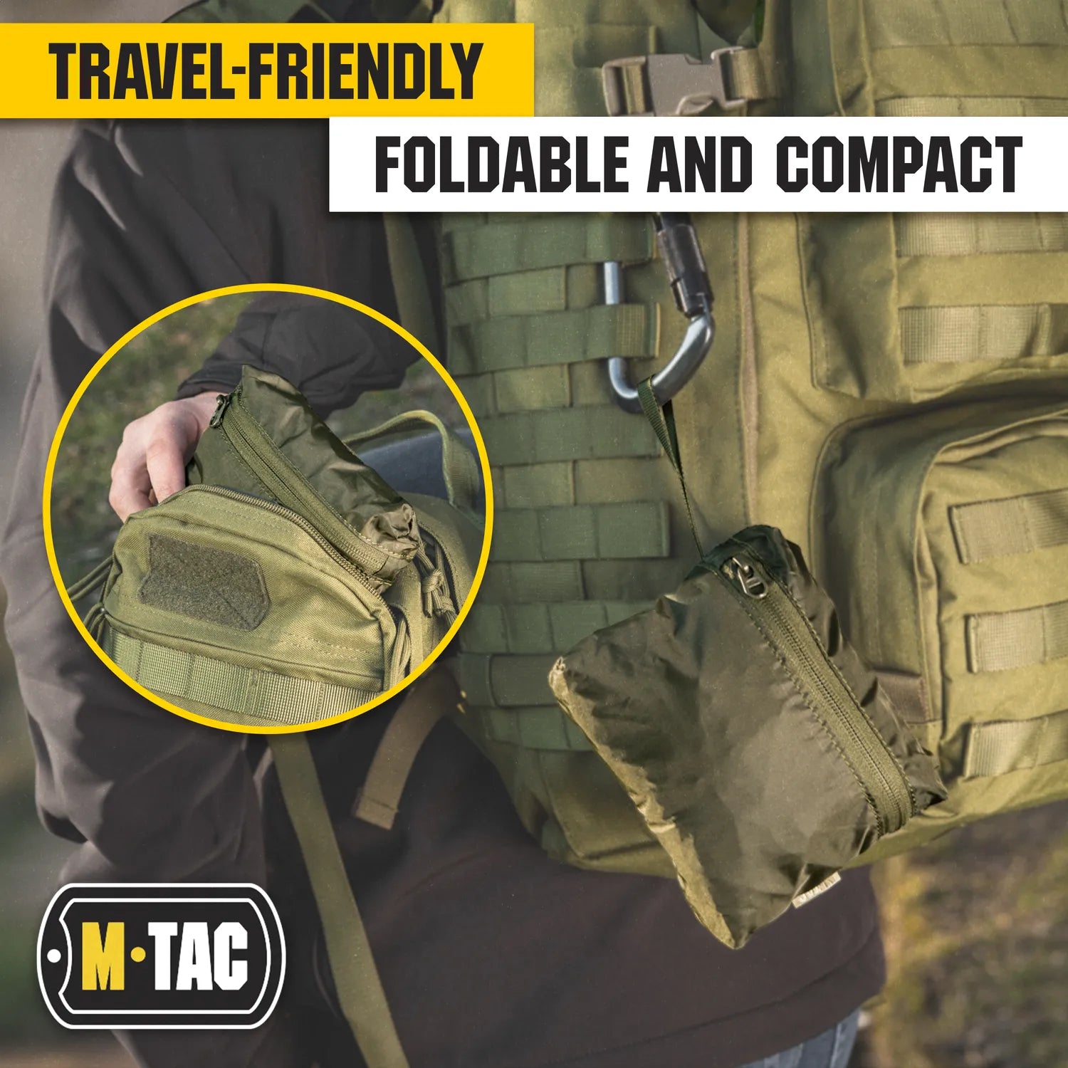 M-Tac Waterproof Backpack Rain Cover – PU-Coated Pack Protection