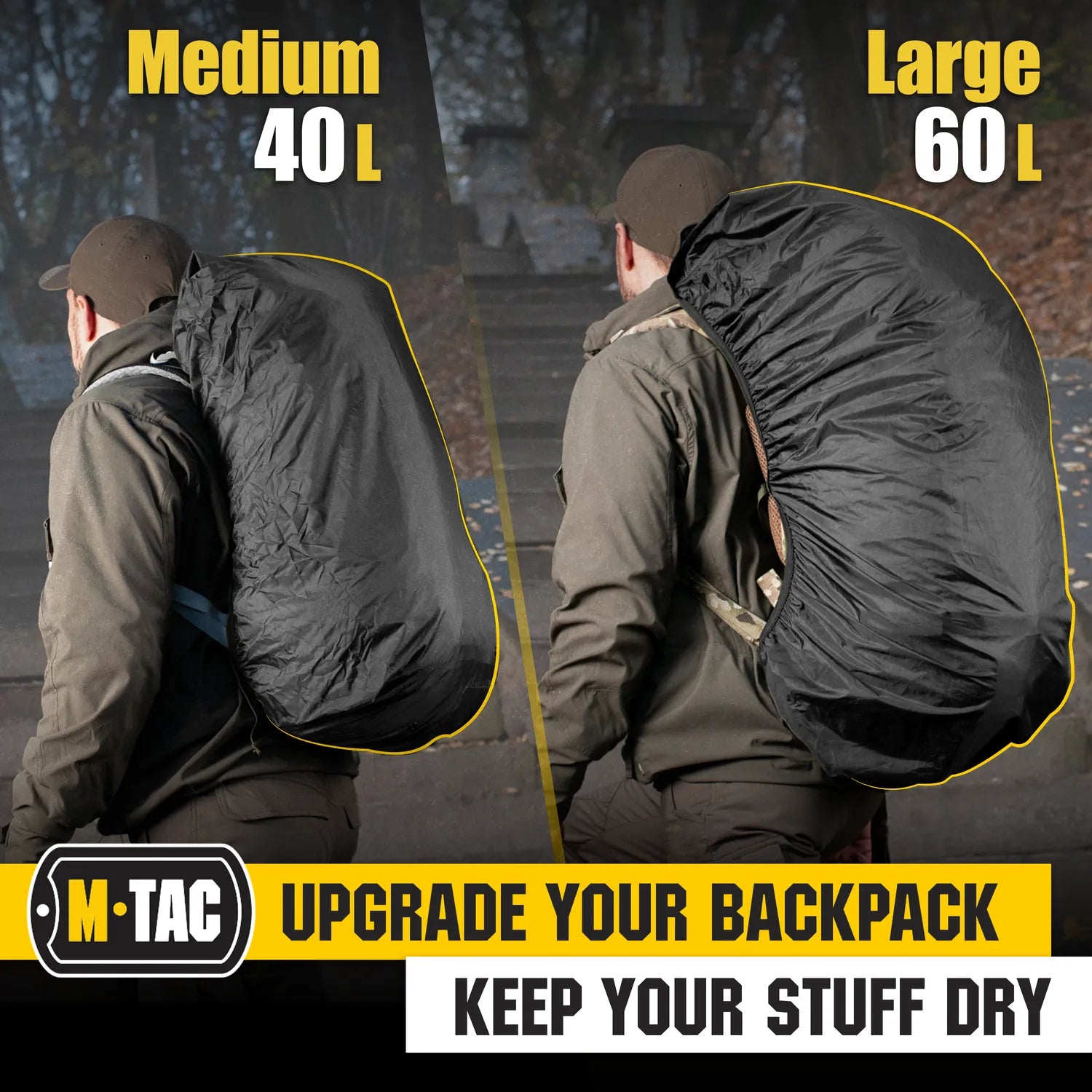 M-Tac Waterproof Backpack Rain Cover – PU-Coated Pack Protection