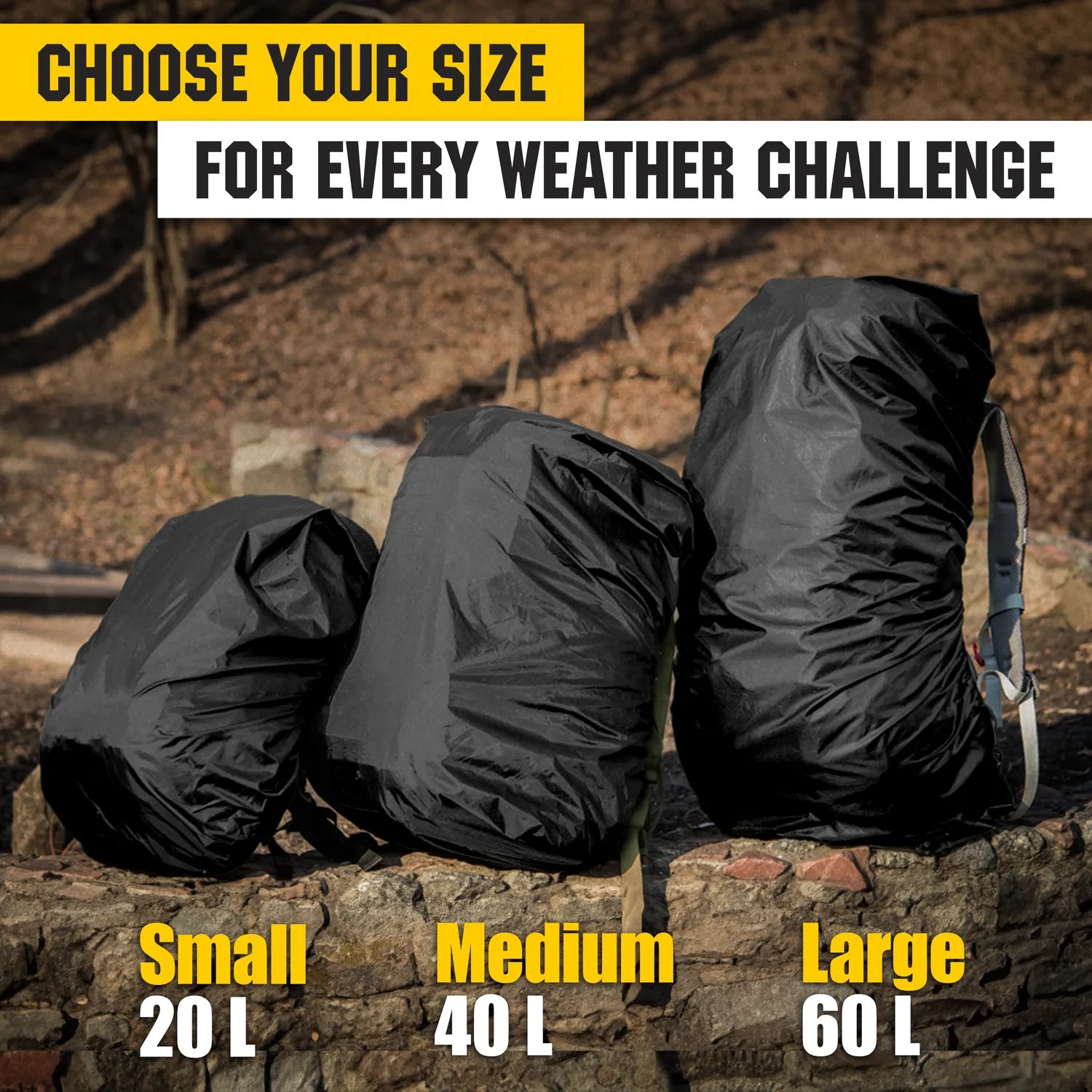 M-Tac Waterproof Backpack Rain Cover – PU-Coated Pack Protection