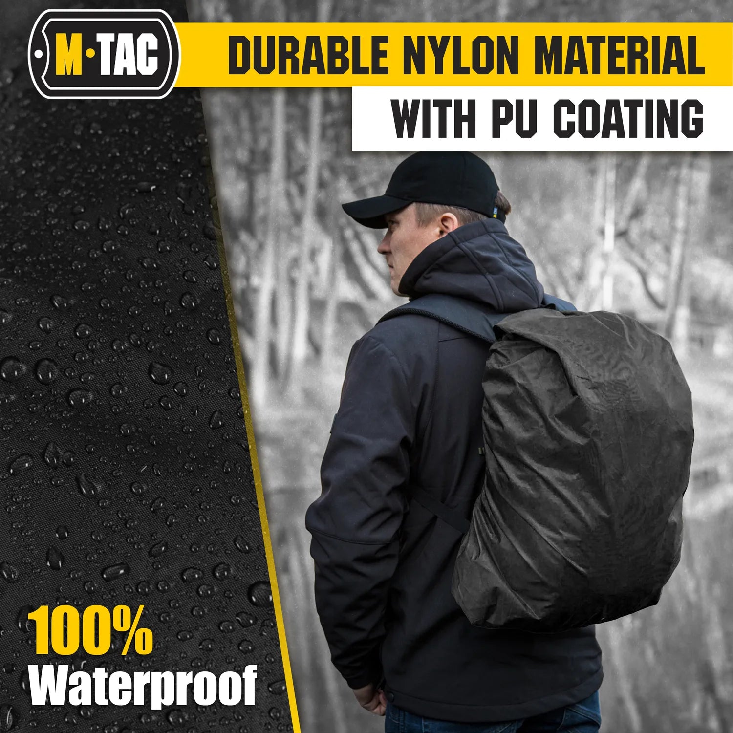 M-Tac Waterproof Backpack Rain Cover – PU-Coated Pack Protection
