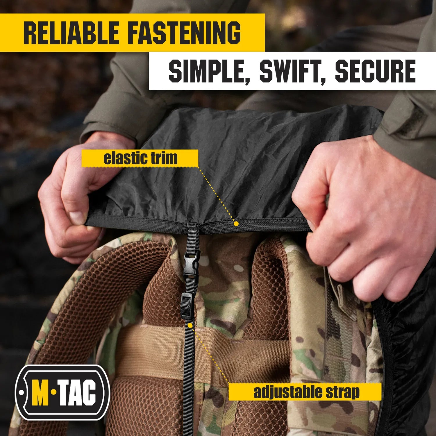 M-Tac Waterproof Backpack Rain Cover – PU-Coated Pack Protection