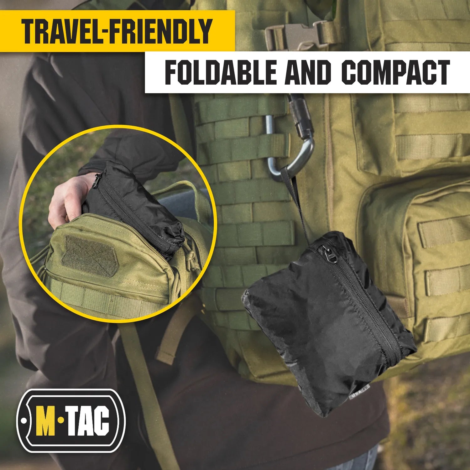 M-Tac Waterproof Backpack Rain Cover – PU-Coated Pack Protection